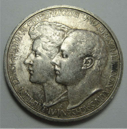 Germany: Saxe-Weimar-Eisenach: Three Mark of 1910