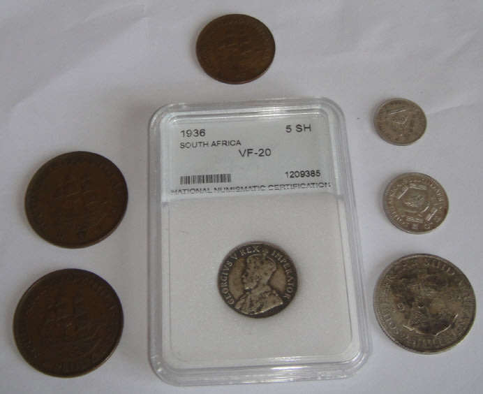 Union of South Africa: Collection of King George V Coins