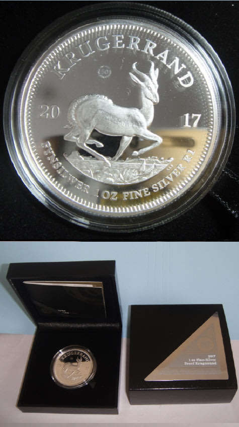 Republic of South Africa: Proof Silver 1 OZ Krugerrand of 2017 with Privy Mark