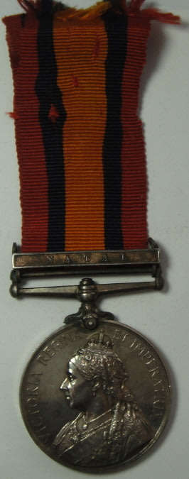 Anglo-Boer War: Queens Medal to 2453 Tpr. G.W. Pyne, Natal Police
