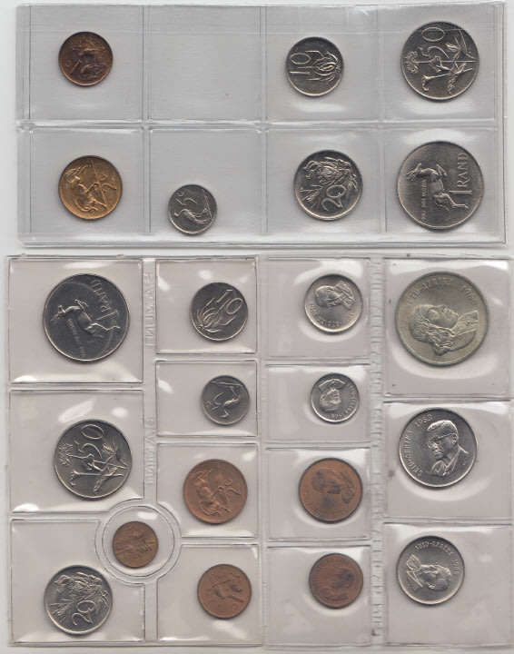 Republic of South Africa: Three Uncirculated Coin Sets of the 1960s, 1970s & 1980s.