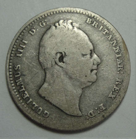 Great Britain: Sterling Silver Shilling of King William IV of 1834
