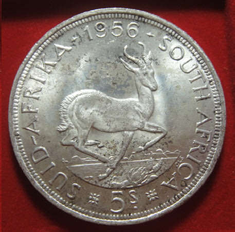 Union of South Africa: High Grade Silver Crown (5/-) of 1956