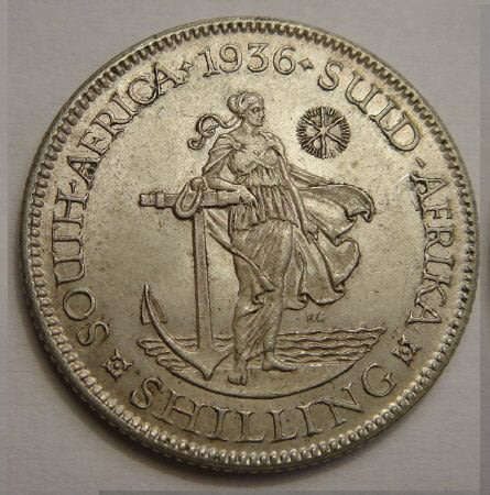 Union of South Africa : One Shilling (1/-) of 1936 (Mint State or close)