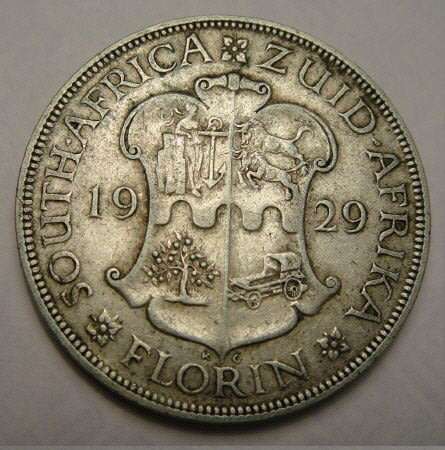 Union  of South Africa : Two Shillings (2/-) of 1929 (Very Fine)