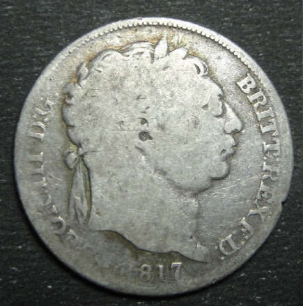 Great Britain: Sterling Silver Sixpence of King George III of 1817