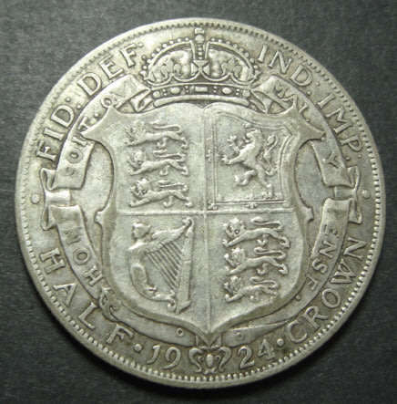 Great Britain: Silver Half Crown (2/6-) of King George V of 1924