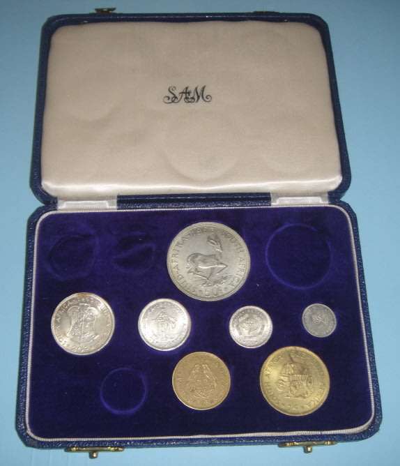 Republic of South Africa: Complete non-proof Bronze & Silver Coin Set of 1963