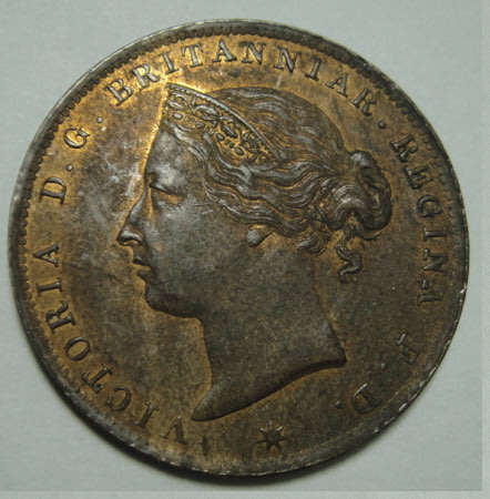 Lustrous: States of Jersey: Victorian 24th of a Shilling dated 1894