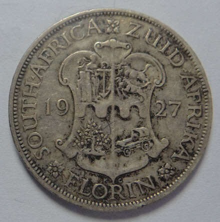 Union of South Africa: Two-Shillings (2/-) of 1927