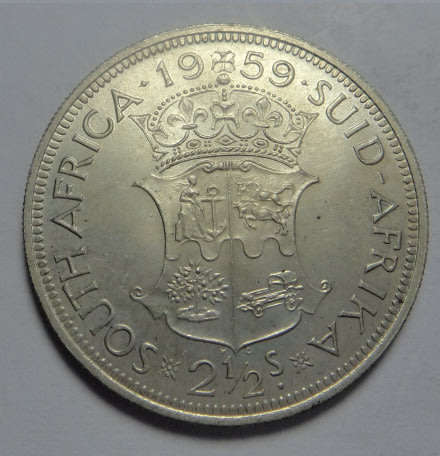 Union of South Africa: Half Crown (2/6-) of 1959