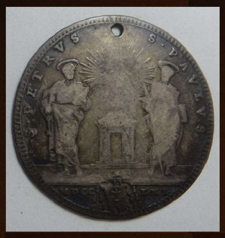 Papal States: Silver Testone of Pope Clement XIII of 1761