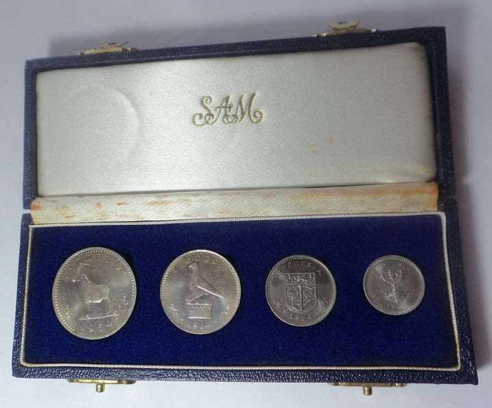 Rhodesia 4-Coin Proof Set of 1964