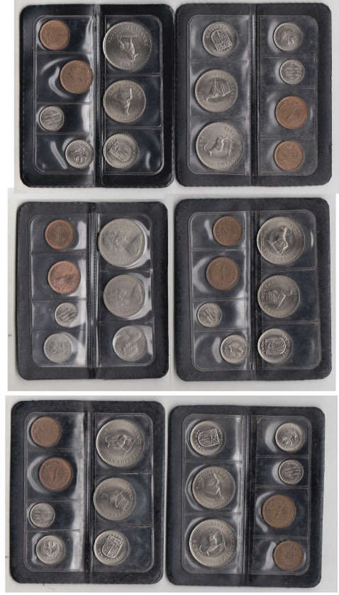 Rhodesia: Six Uncirculated Coin Sets of the 1970s