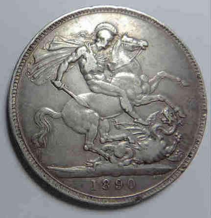 Great Britain: Victorian Silver Crown (Jubilee  Head) of 1890