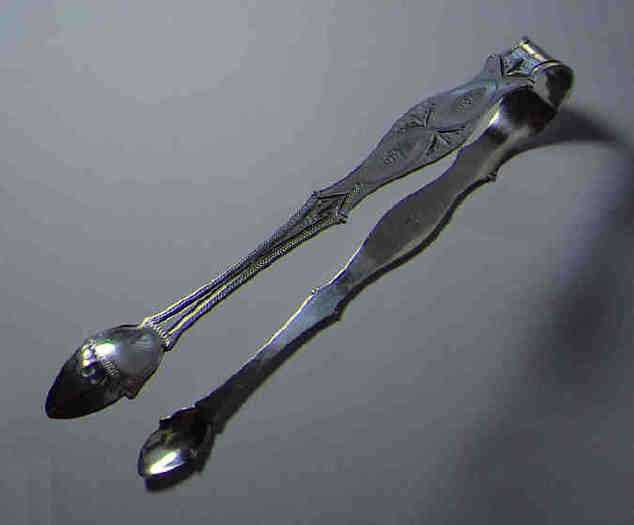 Bateman Family Georgian Silver Sugar Tongs, London 1800