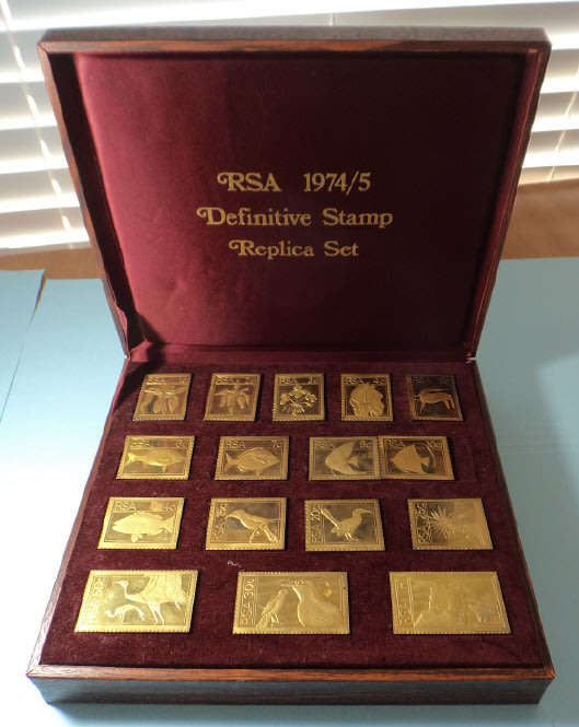 The RSA 1974/5 Definitive Stamp Silver Replica Set in STERLING SILVER