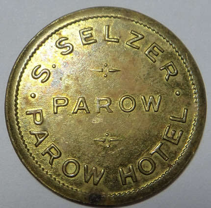 Parow Hotel, D. Selzer, 2-Penny Token