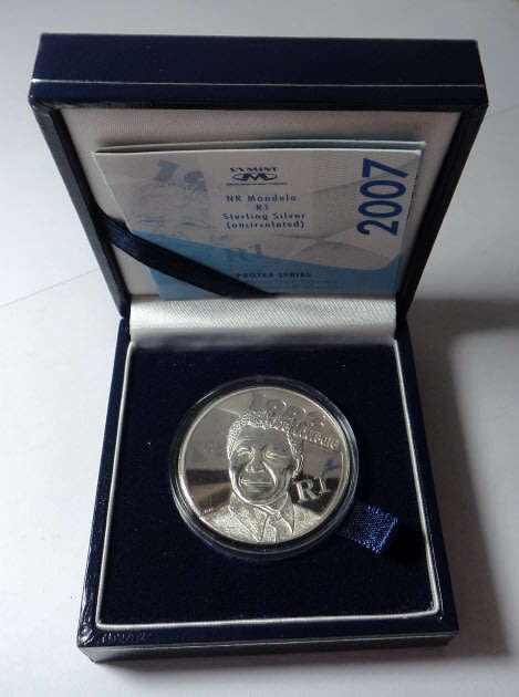 Republic of South Africa : Silver R1 of 2007 (Nelson Mandela) UNCIRCULATED