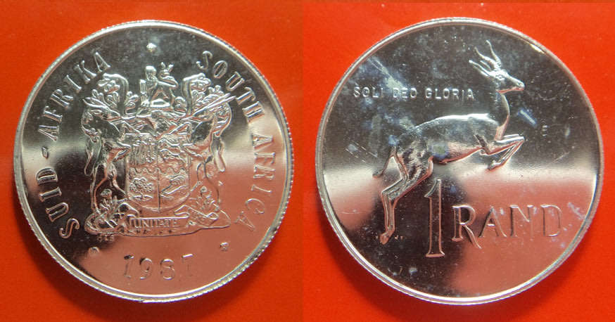 Republic of South Africa: Silver Proof R1 of 1987