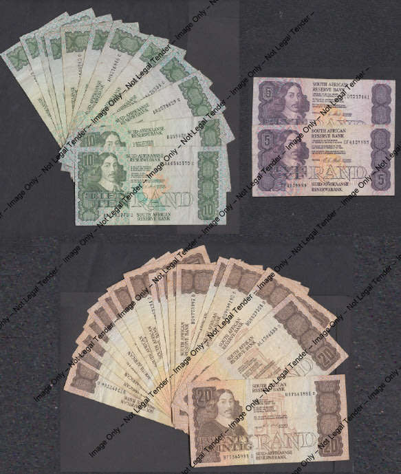 Republic of South Africa: Collection of Stals Notes (Last of the Van Riebeeck series)