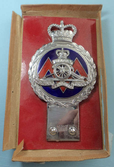 Vintage Car Badge: Royal Regiment of Artillery by JR Gaunt of London