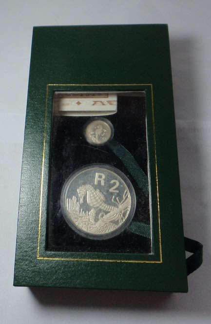 Republic of South Africa: Silver Tickey & Crown Twin Set of 1997 (The Seahorse)