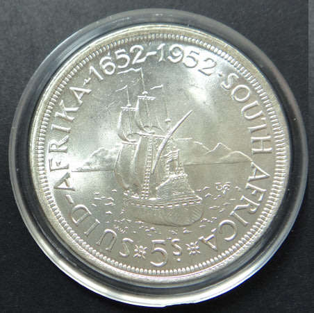 Union of South Africa: Uncirculated Silver Crown (5/-) of 1952