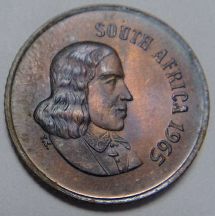 Republic of South Africa: MINT STATE One Cent of 1965 (English)