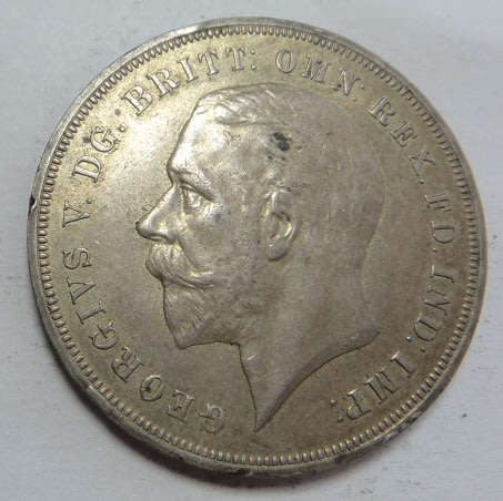 World SILVER CROWN-size Coins: Great Britain (King George V) Crown of 1935
