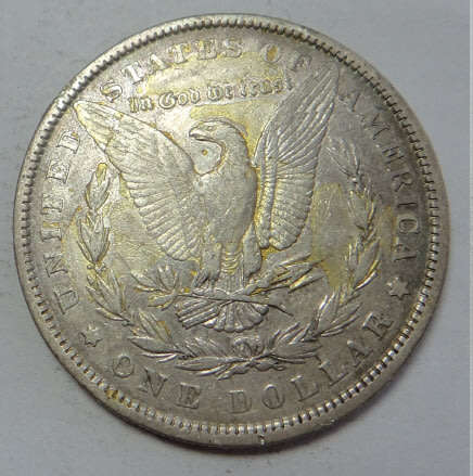 World SILVER CROWN-size Coins: USA Morgan Dollar of 1879 (Philadelphia)