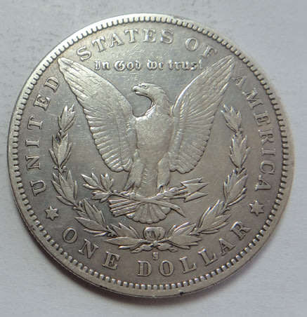 World SILVER CROWN-size Coins: USA Morgan Dollar of 1892 (San Francisco)