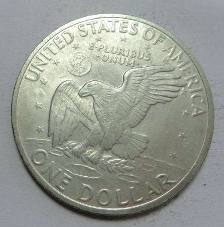 World SILVER CROWN-size Coins: USA Eisenhower Dollar of 1971 (San Francisco)