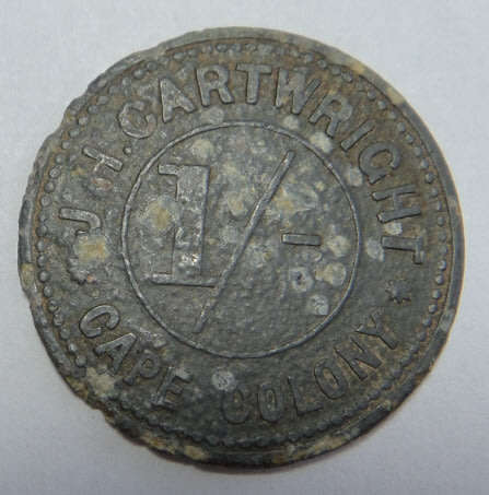 Cape Colony: J.H. Cartwright One Shilling (1/-) Token