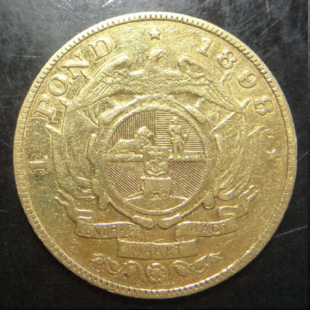 Paul Kruger ZAR: GOLD Pond of 1898