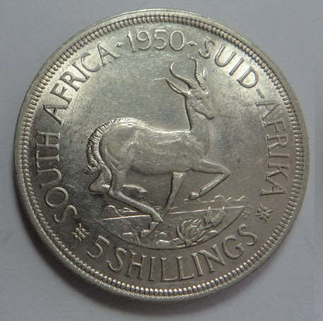 Union of South Africa: Silver Crown (5/-) of 1950