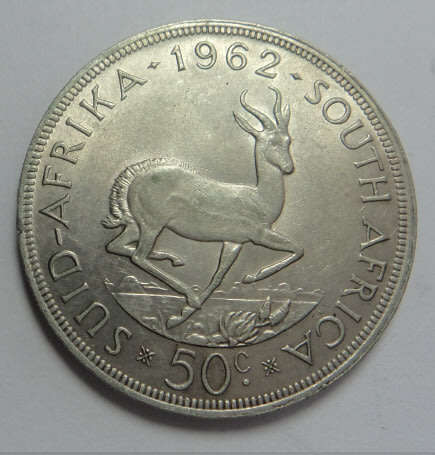 Republic of South Africa: Silver Crown (50c) of 1962
