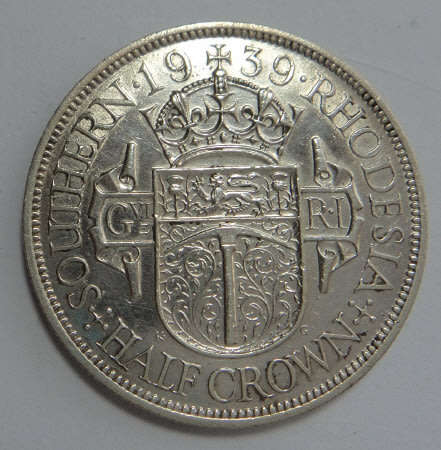 Southern Rhodesia: Silver Half-Crown (2/6-) of 1939