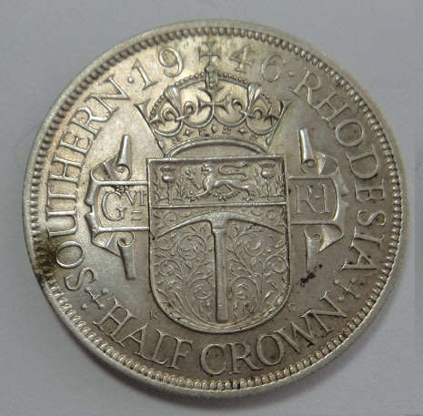 Southern Rhodesia: Silver Half-Crown (2/6-) of 1946