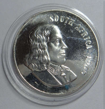 Republic of South Africa: Silver Proof R1 of 1965 (English)