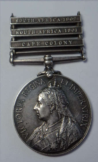Boer War Queens Medal to 3730 Pte. C.B. Heath, Cape Mounted Rifles (Three Bars)