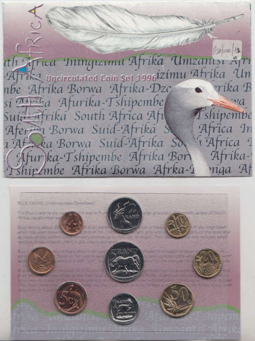 Republic of South Africa: Uncirculated Coin Set of 1996