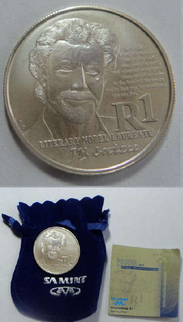 Republic of South Africa: Uncirculated Silver R1 of 2011 (J.M. Coetzee)