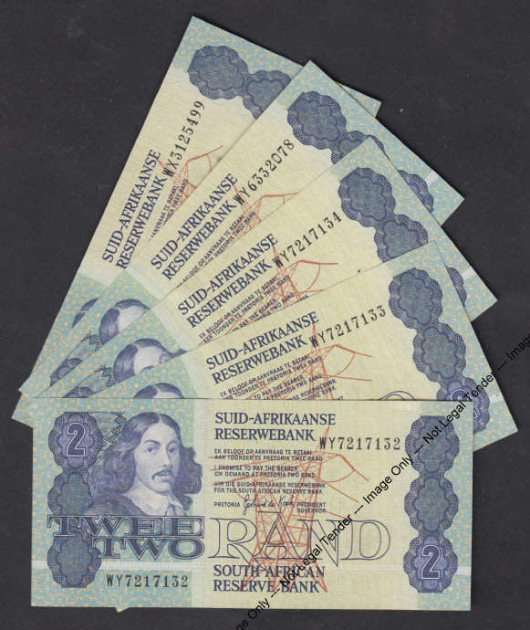 Republic of South Africa: Gerhard de Kock R2 WY & WX Replacement Notes