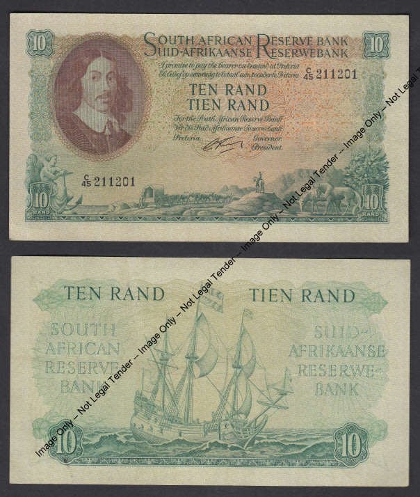 Republic of South Africa: G Rissik C45 Ten Rand of 1962