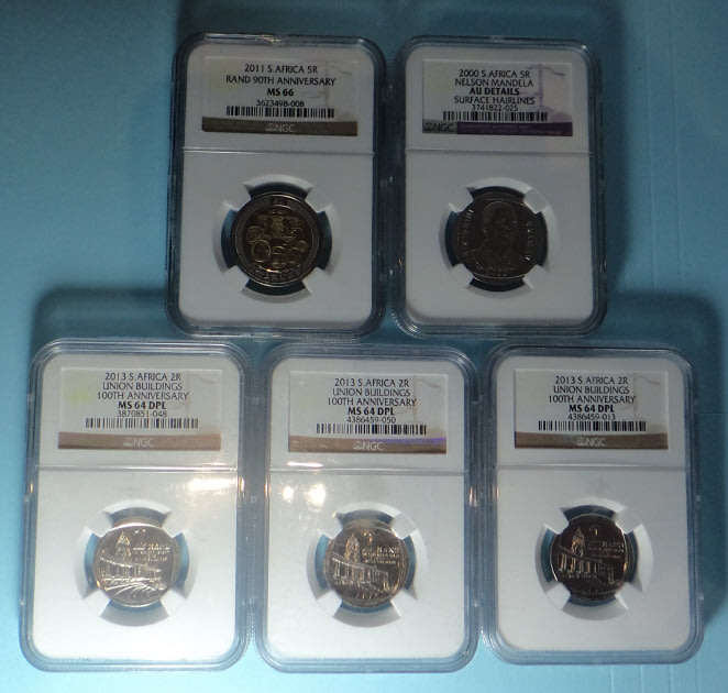 Republic of South Africa: Five NGC-Graded Coins