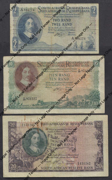 Republic of South Africa: G Rissik Banknote Set of 1962