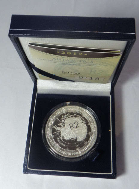 Republic of South Africa: Silver Proof R2 Crown of 2012 (Antarctica)