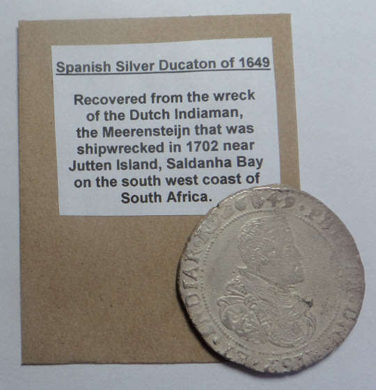 Meerensteijn Shipwreck (April 1702): Spanish Silver Ducaton of 1649