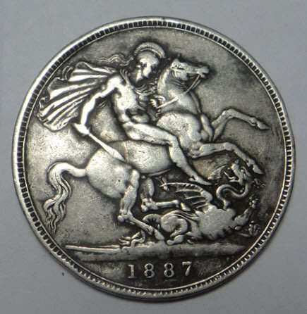 Great Britain, Queen Victoria Silver 5-Shillings (Crown) of 1887